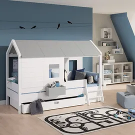 Paidi Hausbett TINY HOUSE 90 x 200 cm Buche lackiert weiß