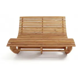 prestige home living outdoor Ergonomische Doppelschwungliege 150 x 120 x 66 cm Braun