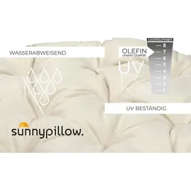 sunnypillow Sesselauflage 120 x 120 x 15 cm beige 1 St.