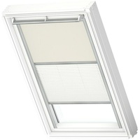 Velux Dachfenster-Kombirollo Plus DFD SK06 1085S  (Farbe: Hellbeige/Weiß - 1085S, Farbe Schiene: Aluminium)