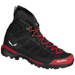 Salewa Wanderschuhe Ortles Light MID Powertex (Winterwanderung/Trekking, wasserdicht) schwarz/rot Herren