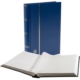 Leuchtturm Briefmarken Einsteckbuch BASIC, Einband unwattiert in Blau, DIN A4