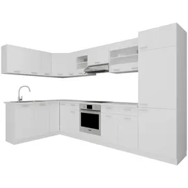 VCM 13-tlg Winkelküche Eckküche Küchenzeile Küchenblock Komplettküche 328 x 178 cm Esilo
