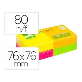 Q-Connect Haftnotizen Quick Notes brilliantfarben