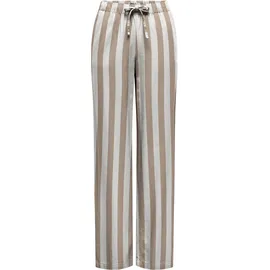Only Schlupfhose "ONLGOA MW LINEN BL PULL-UP PANT CC PNT", Damen, Gr. S (36), Länge 32, cloud dancer stripes:oxford tan, Web, Obermaterial: 70% Viskose, 30% Leinen, gestreift, regular fit lang, Hosen Schlupfhose, mit Leinen