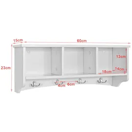 SoBuy Wandgarderobe FRG48 Weiß