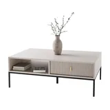 lookway Couchtisch MIDNIGHT Beige Holzwerkstoff 104 x 39 x 68 cm