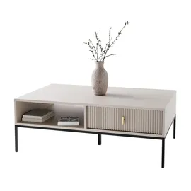 lookway Couchtisch MIDNIGHT Beige Holzwerkstoff 104 x 39 x 68 cm