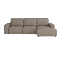 Emoebel24 Modular Ecksofa Fergi Rechts L-form 289x166x90 cm Braun - Braun