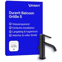 Duravit Balcoon Waschtischarmatur, BA1013001046 S FreshStart und MinusFlow, mit