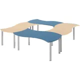 "SoooRounD" Basic I Rechteckwellentisch, höhenverstellbar