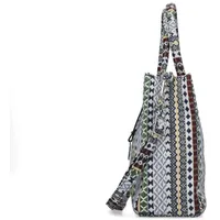 Rieker Damen Handtasche Shopper Schulterriemen bunt Muster H1511, Farbe:Blau - Blau