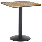 Beliani Palmi Gartentisch 60 x 60 x 75 cm Braun/Schwarz