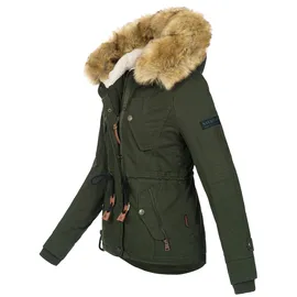 Navahoo Winterjacke "Pearl", Damen, Gr. M (38), grün, Obermaterial: 100% Polyester. Innenseite: 100% Polyester. Futter: 100% Polyester. Fellimitat: 90% Polyacryl, 10% Polyester, Jacken Winterjacke, mit warmem Teddyfell