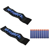 YAAVAAW 2 x Bandolier-Handschlaufe + 50 x 7,2 cm blaue Nachfüllpfeile X Shots Schaumstoff-Darts für Nerf N-Strike Elite Serie Blaster Kinder Nerf Toy Gun Bullets Darts Nachfüllpackung