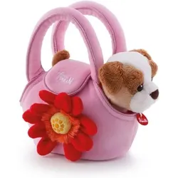 TRUDI 29728 Fashion Pets Plüschhund in der Tasche ca. 19 cm (Größe XS)