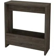 Decortie - Simpi Modern Beistelltisch Riga, Dunkelbraun, Holzwerkstoff, rechteckig, 20x60x55 cm, Stauraum, einfacher Aufbau, Wohnzimmer, Wohnzimmertische, Beistelltische