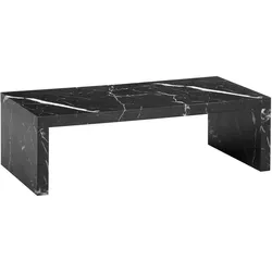 KADIMA DESIGN Couchtisch 110x55x35 cm Schwarz Sofatisch in Marmor-Optik Zeitlos, Design Wohnzimmertisch Rechteckig, Loungetisch Schlicht, Kaffeetisch