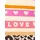 Zwillingsherz Dreieckstuch ZWILLINGSHERZ "Love Leo", Damen, beige, Obermaterial: 100% Polyester, Modetücher, kombiniert Leopardenmuster mit LOVE-Schriftzug, farbenfroh