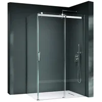 mai & mai Eckdusche mit Schiebetür rechts 120 x 70 cm transparent Sicherheitsglas 8mm ESG R-17