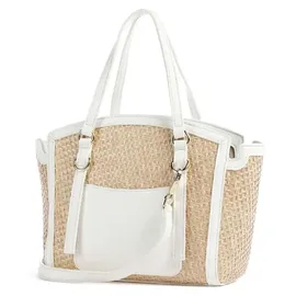 Valentino Demetra Umhängetasche Synthetik Beige/White