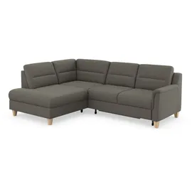 sit&more Ecksofa SIT & MORE "Farö L-Form", braun (schlamm), B:251cm H:90cm T:187cm, Sofas, Ecksofa, inklusive Federkern, wahlweise mit Bettfunktion und Bettkasten