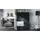 Vladon Standvitrine Morena V2 91,5 x 136,5 x 37 cm Schwarz matt/Weiß matt