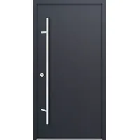 Krongart Stahl-Aluminium-Haustür DS68AC Modell 00 DIN links - nach innen öffnend Anthrazit (Dekor-Folie) 1000 mm x 2100 mm