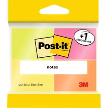 Post-it 3 + 1 GRATIS: Post-it® Super Sticky Notes 653 Haftnotizen farbsortiert, 3 Blöcke + GRATIS 1 Blöcke