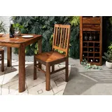 MASSIVMOEBEL24.DE Stuhl Sheesham 45x45x100 gewachst braun