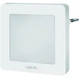 Logilink LED013 LED013 LED-Nachtlicht mit Dämmerungssensor Quadratisch LED Warmweiß Weiß