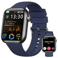 Smartwatch Damen Herren, 1.83" HD Fitness Tracker mit Schrittzähler/Blutdruckmessung/Pulsuhren/Telefonfunktion, Schlaftracker, 120+ Sportmodi, IP68 Wasserdicht Fitnessuhr&Sportuhr für Iphone Android