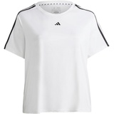 adidas Damen T-Shirt Aeroready Train Essentials 3-Streifen (Übergröße) (kurzärmelig)