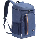MCXKJ 28L Kühl Rucksack Kühlrucksack Kühltasche Picknicktasche Groß Isoliert Cooler Bag Männer Frauen für Strand/Picknick/Camping/Grill/BBQ/Wandern (Blau)