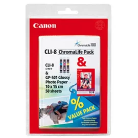 Canon CLI-8 CMY + Fotopapier