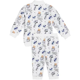 Puma Sportanzug "BMW M Motorsport Jogging-Set mit Allover-Print Kinder", Jungen, Gr. 104, blau (pro blau m color aop), Obermaterial: 68% Baumwolle, 32% Polyester. Rippe: 3% Elasthan, 97% Baumwolle, Sportanzüge