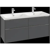 Villeroy & Boch Waschbeckenunterschrank 4 Auszüge 127,2 x 57,6 x 47,8 cm Soft Green/Volcano Black
