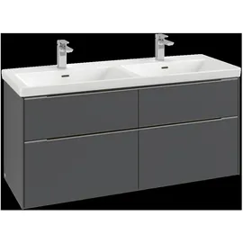 Villeroy & Boch Waschbeckenunterschrank 4 Auszüge 127,2 x 57,6 x 47,8 cm Soft Green/Volcano Black