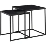 FineBuy Beistelltisch FineBuy Satztisch Metall 2 teilig Couchtisch Tisch Set Schwarz