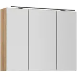 Nobilia Spiegelschrank NOBILIA "Prina", braun (eiche sierra nachbildung), B:100cm H:72cm T:21cm, Schränke, in Breiten 60, 80, 100 und 120 cm, innenliegende Steckdose