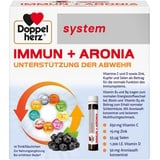 Doppelherz system IMMUN + ARONIA – Unterstützung der Abwehr – Vitamin C, Vitamin D, Zink und Selen tragen zur normalen Funktion des Immunsystems bei – 10 Trinkfläschchen