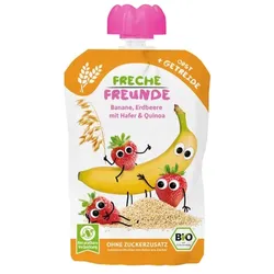 erdbär Freche Freunde Quetschie Banane, Erdbeere mit Hafer & Quinoa bio