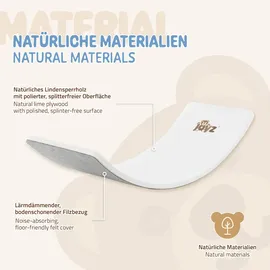 joyz Balance Board für Kinder 83x30 cm Grau aus Lindensperrholz bis 100kg Joyz