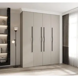 abiks möbel Drehtürenschrank COMO 190 x 245,5 x 50 cm Schwarz