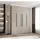 abiks möbel Drehtürenschrank COMO 190 x 245,5 x 50 cm Schwarz