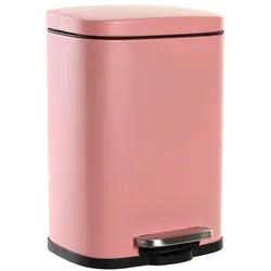 Papierkorb mit Pedal DKD Home Decor Silberfarben Edelstahl Polypropylen Grundlegend 5 L