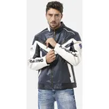 Cipo & Baxx Bikerjacke CM230 in NAVY-WHITE | Gr.: 3XL,