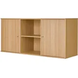 Hammel Furniture Sideboard »Mistral, Hochwertig Schrank, hängend/stehend, mit 2 gerillten Türen«, und 3 verstellbare Einlegeböden, B: 132 cm, anpassungsbar Designmöbel