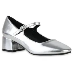 Damen Mary Janes in Silber