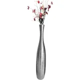trends for living Edelste Deko-Bodenvase – Hohe Keramikvase für Pampasgras & Dekozweige - stabil, luxuriös, 50-90 cm höhe in Weiß, Schwarz, Grau, Silber und Gold(Silber, 90x14cm)